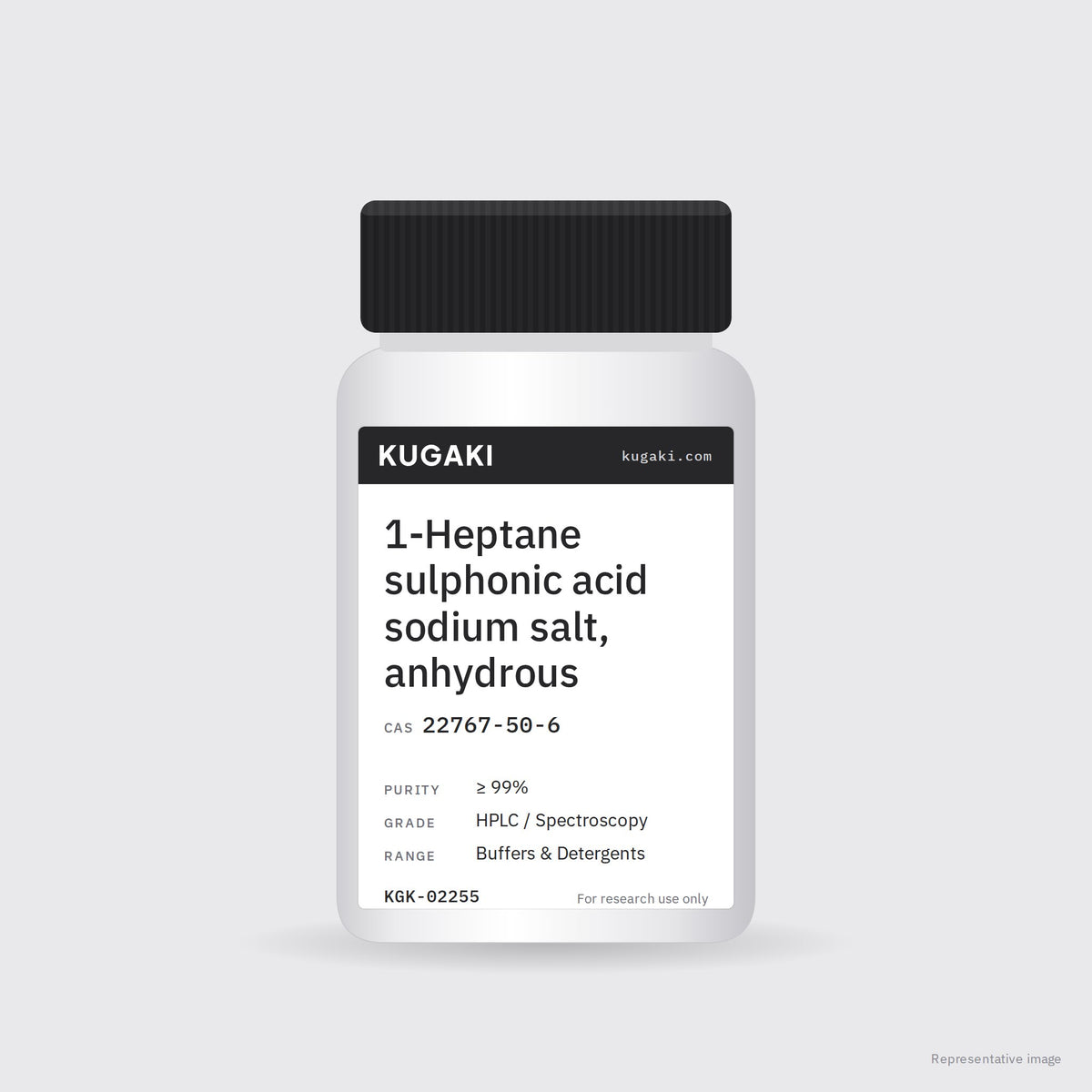 1-Heptane sulphonic acid sodium salt, anhydrous (CAS 22767-50-6) – KUGAKI representative pack image