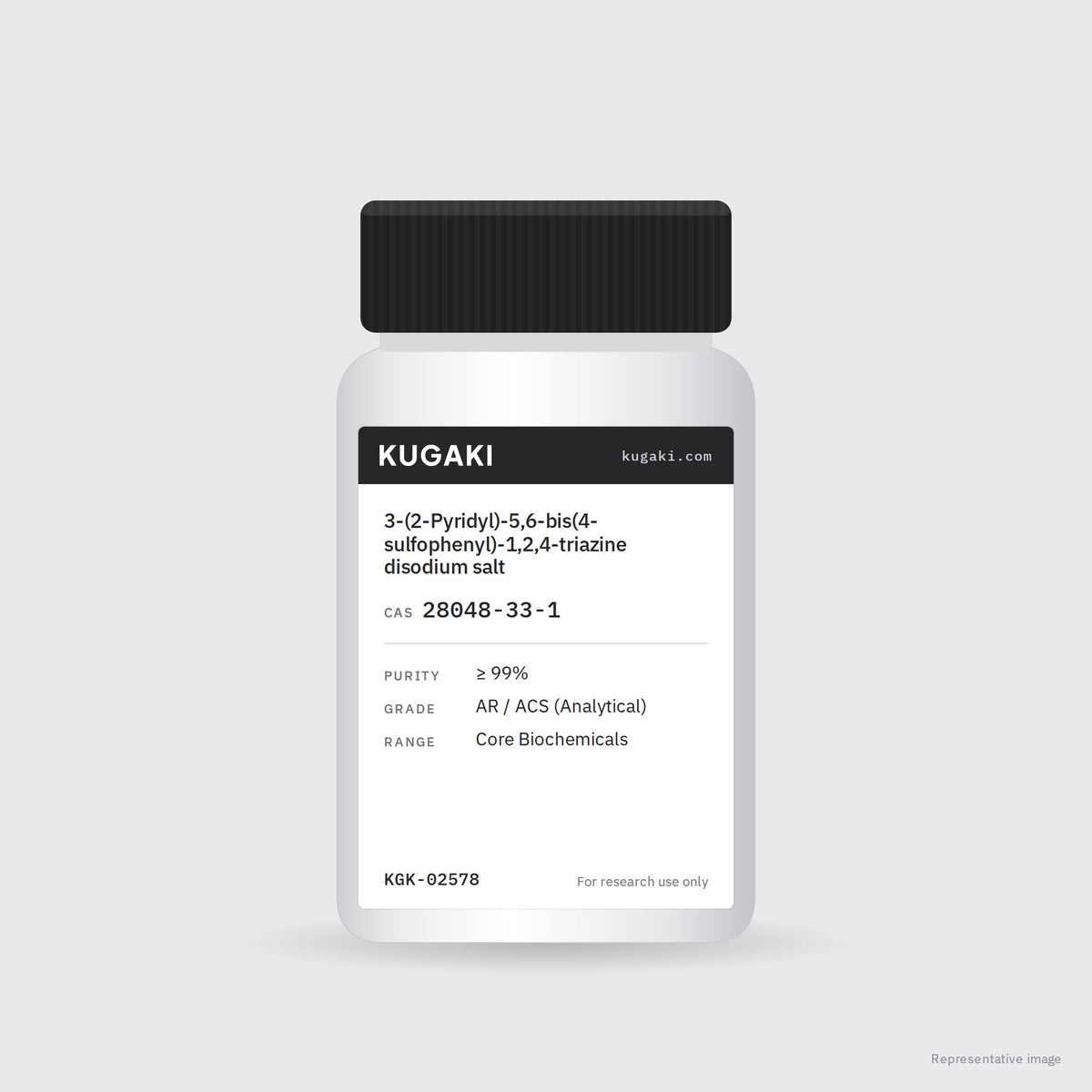 3-(2-Pyridyl)-5,6-bis(4-sulfophenyl)-1,2,4-triazine disodium salt (CAS 28048-33-1) – KUGAKI representative pack image