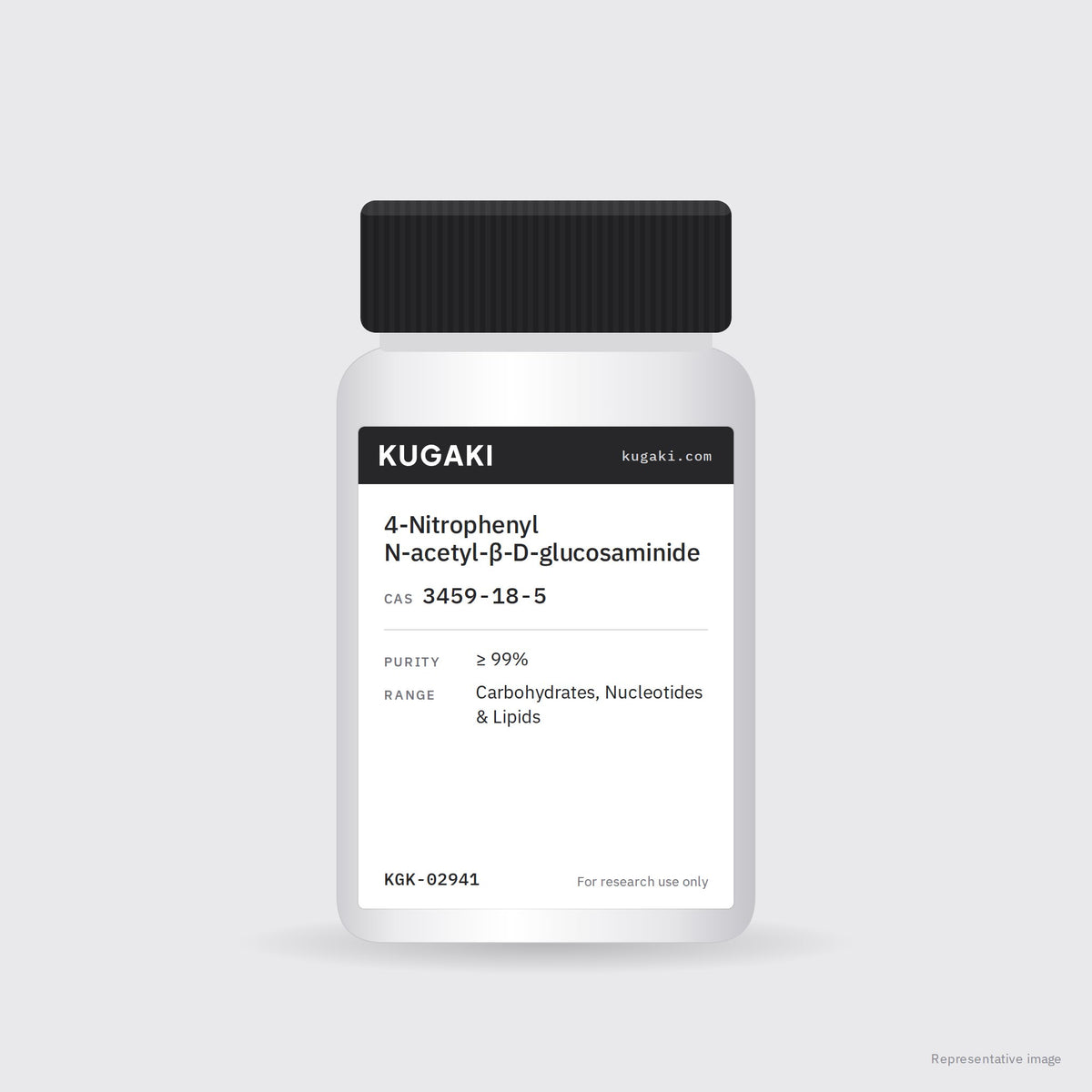 4-Nitrophenyl N-acetyl-β-D-glucosaminide (CAS 3459-18-5) – KUGAKI representative pack image