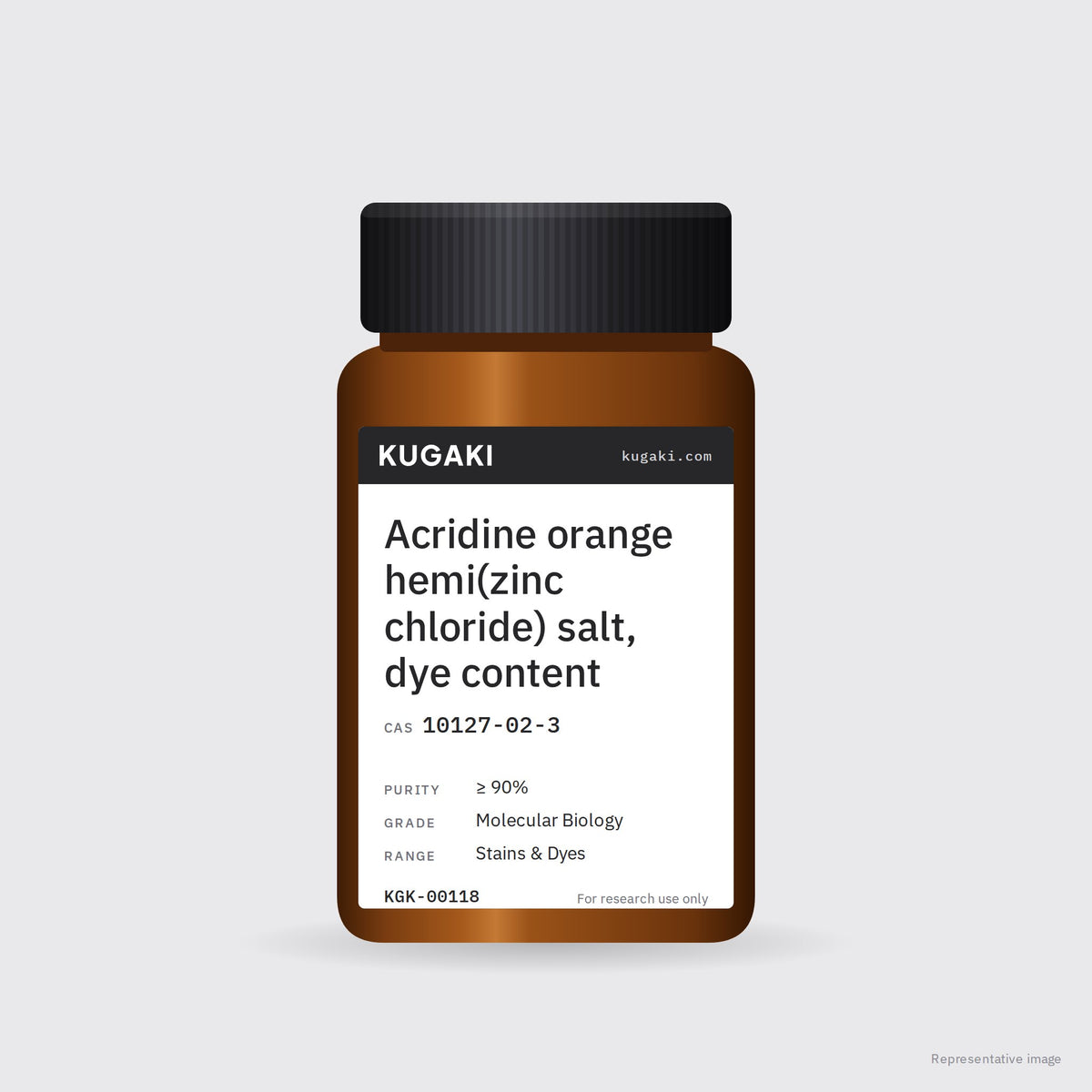 Acridine orange hemi(zinc chloride) salt, dye content (CAS 10127-02-3) – KUGAKI representative pack image