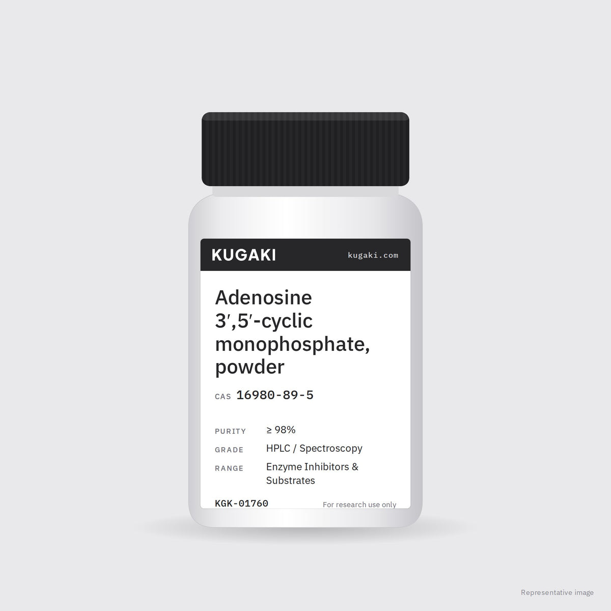 Adenosine 3ʹ,5ʹ-cyclic monophosphate, powder (CAS 16980-89-5) – KUGAKI representative pack image