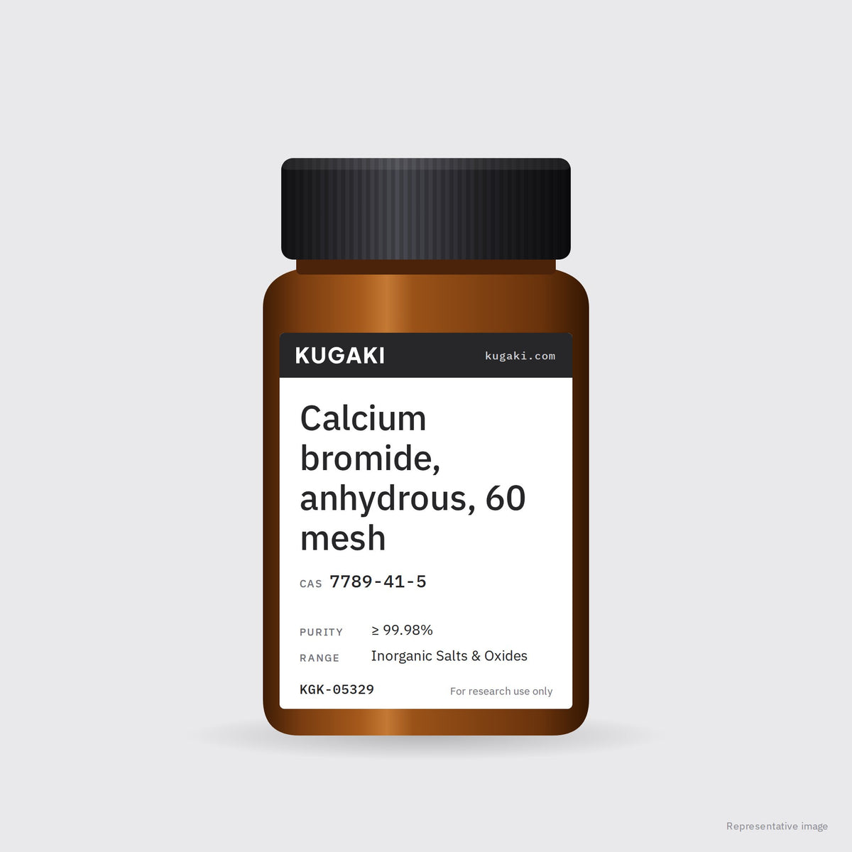 Calcium bromide, anhydrous, 60 mesh (CAS 7789-41-5) – KUGAKI representative pack image