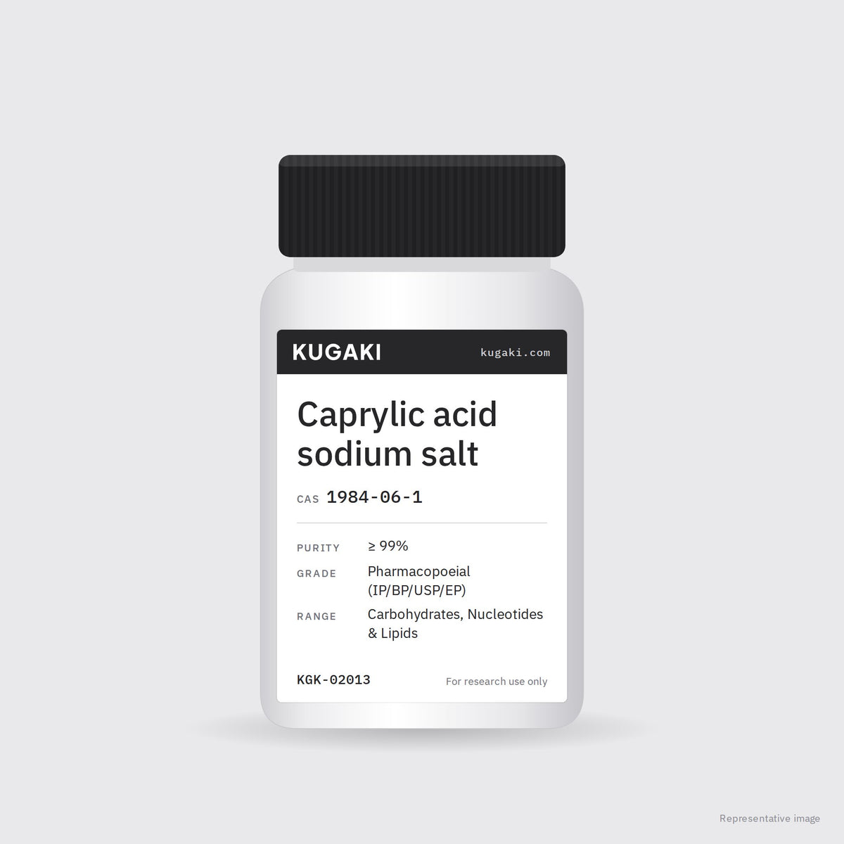 Caprylic acid sodium salt (CAS 1984-06-1) – KUGAKI representative pack image