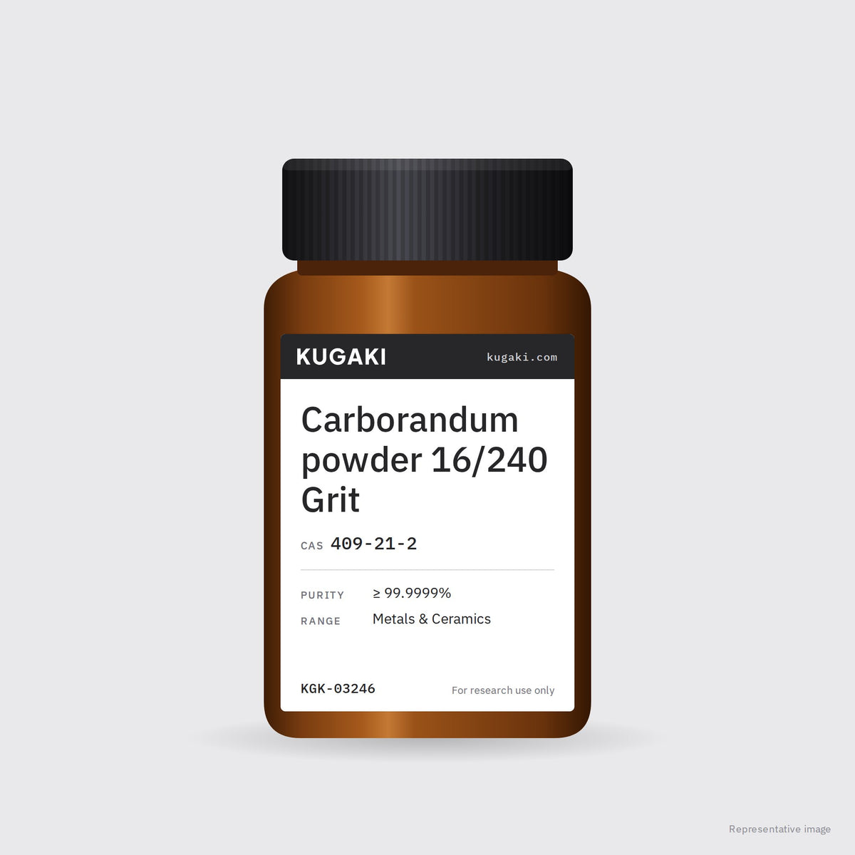 Carborandum powder 16/240 Grit (CAS 409-21-2) – KUGAKI representative pack image