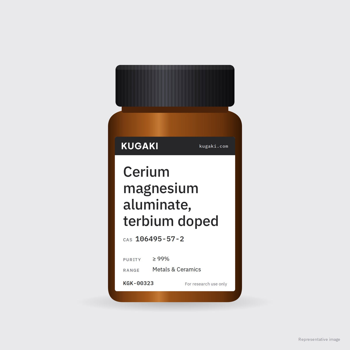 Cerium magnesium aluminate, terbium doped (CAS 106495-57-2) – KUGAKI representative pack image