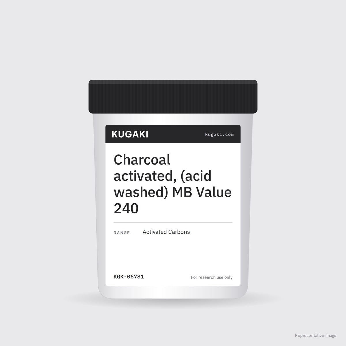 Charcoal activated, (acid washed) MB Value 240 – KUGAKI representative pack image