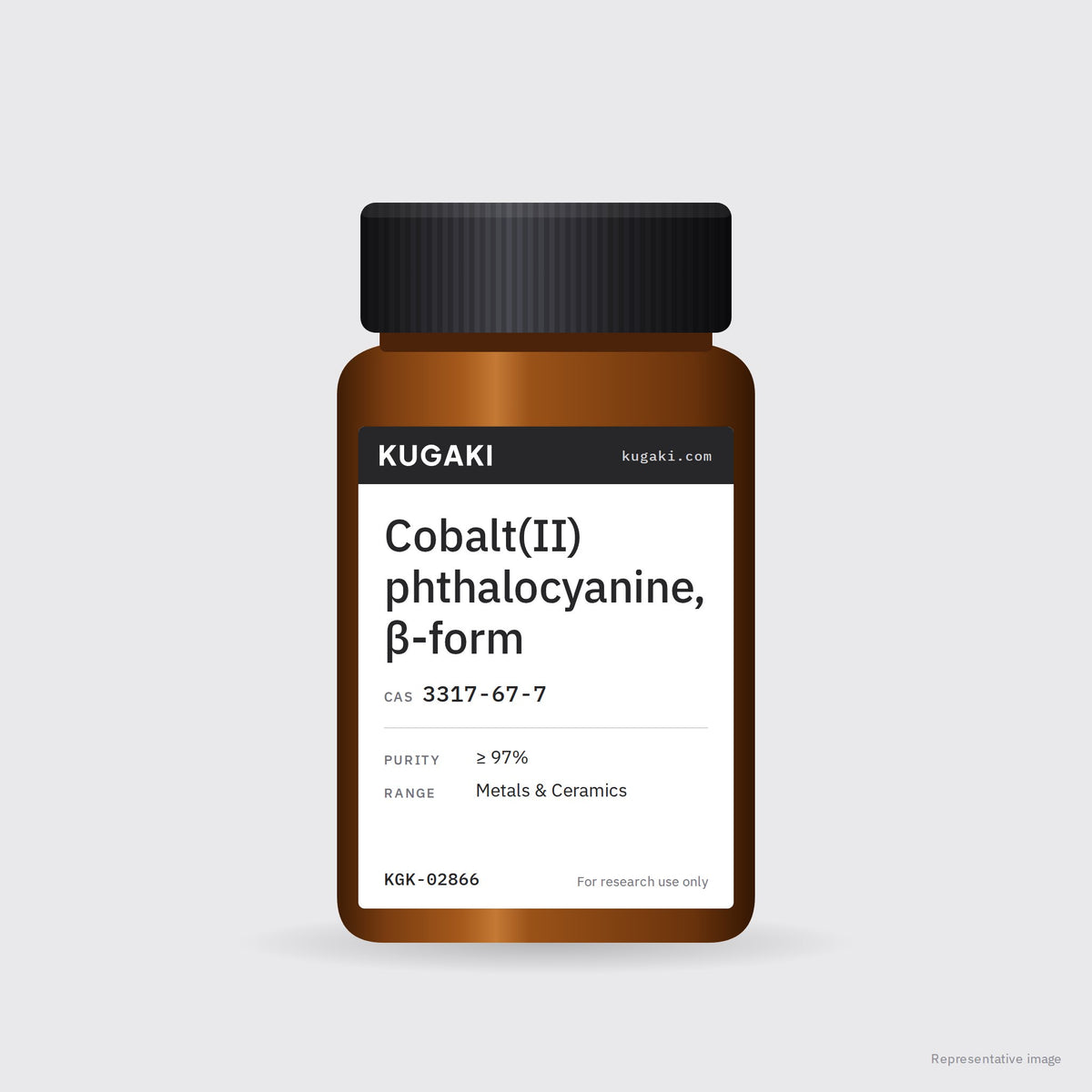 Cobalt(II) phthalocyanine, β-form (CAS 3317-67-7) – KUGAKI representative pack image