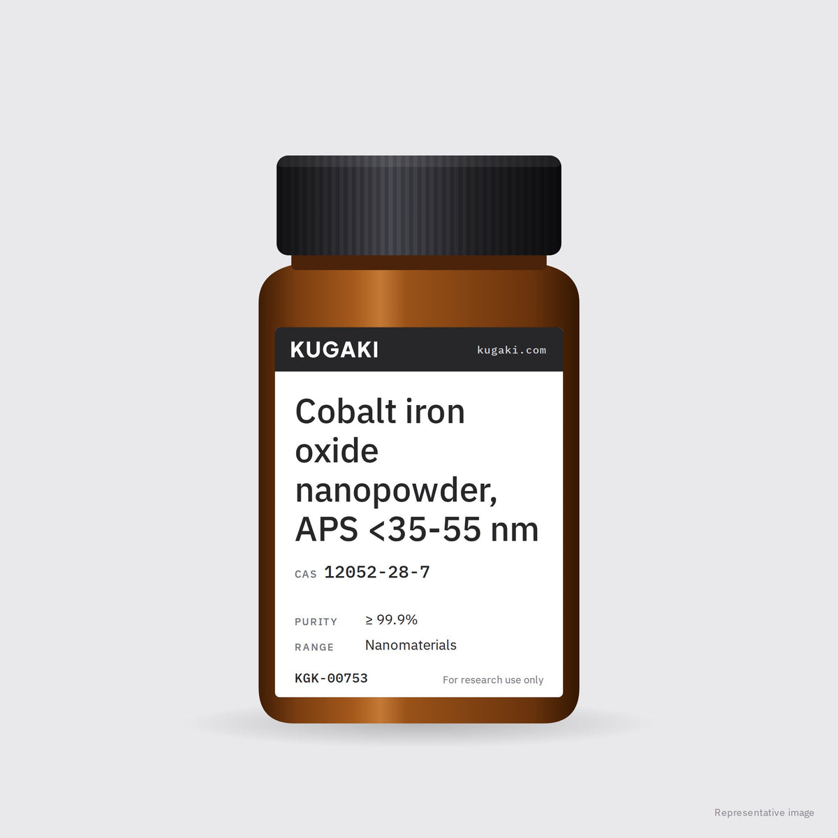 Cobalt iron oxide nanopowder, APS <35-55 nm (CAS 12052-28-7) – KUGAKI representative pack image