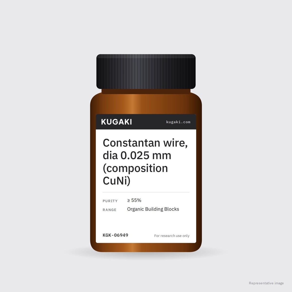 Constantan wire, dia 0.025 mm (composition CuNi) – KUGAKI representative pack image
