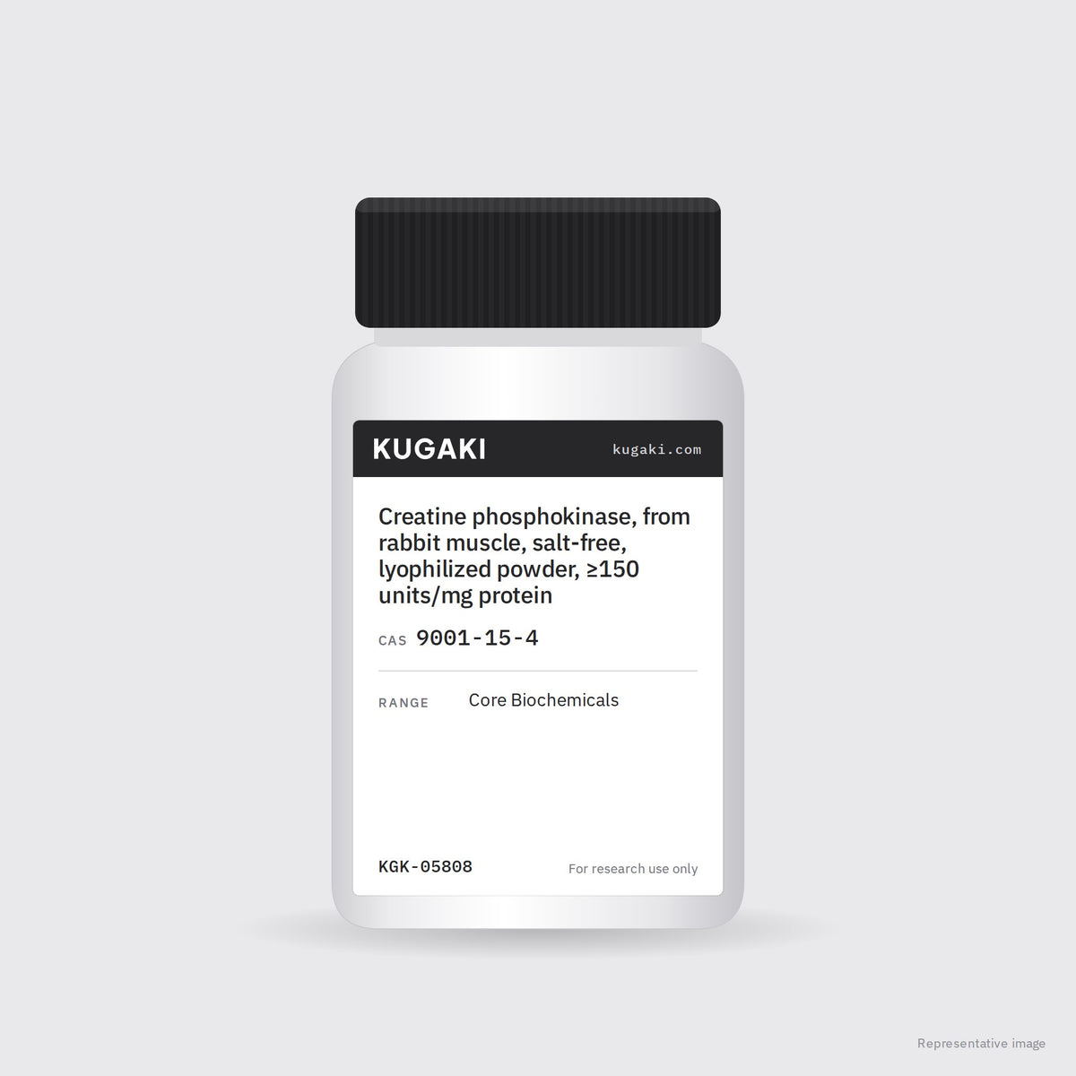Creatine phosphokinase, from rabbit muscle, salt-free, lyophilized powder, ≥150 units/mg protein (CAS 9001-15-4) – KUGAKI representative pack image