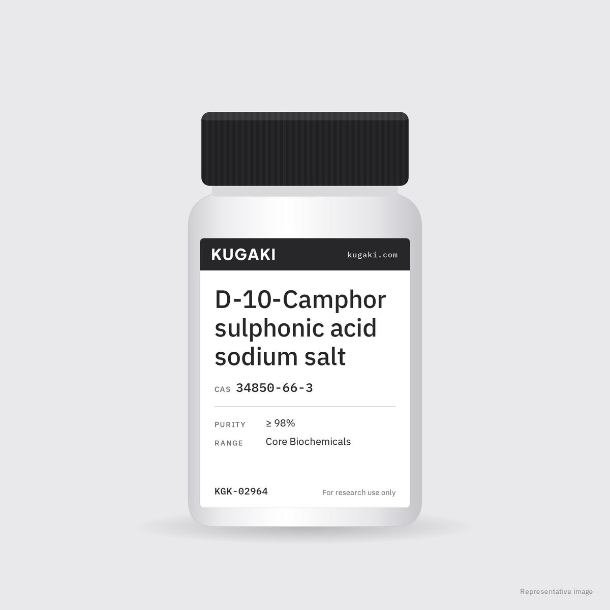 D-10-Camphor sulphonic acid sodium salt (CAS 34850-66-3) – KUGAKI representative pack image