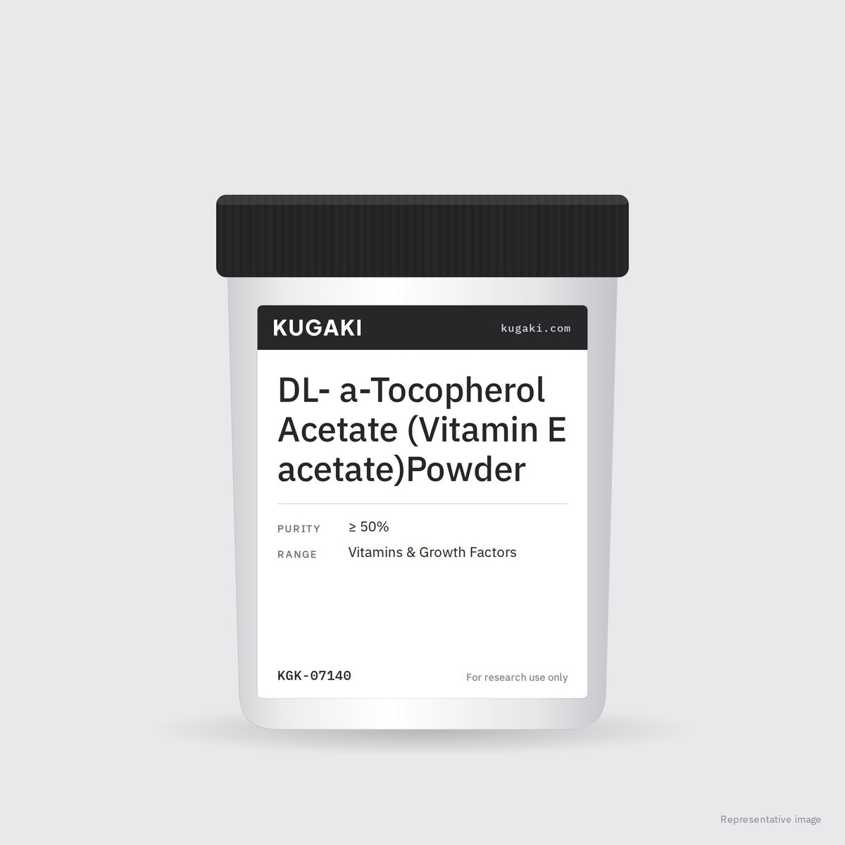 DL- a-Tocopherol Acetate (Vitamin E acetate)Powder – KUGAKI representative pack image