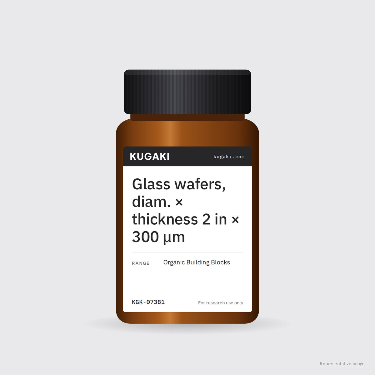 Glass wafers, diam. × thickness 2 in × 300 μm – KUGAKI representative pack image