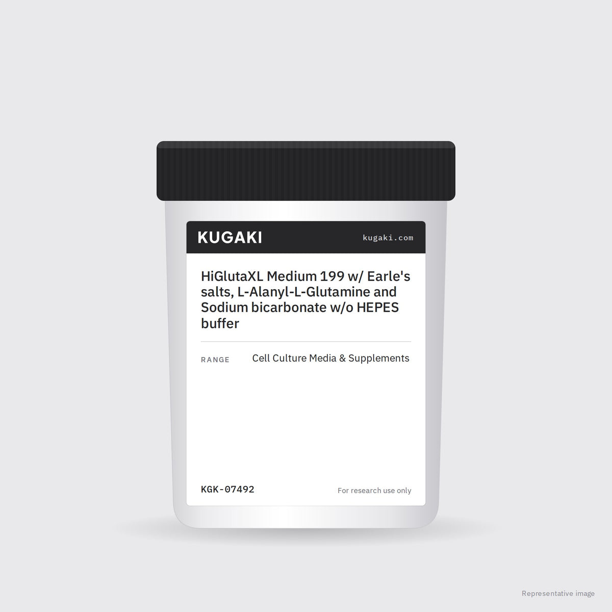 HiGlutaXL Medium 199 w/ Earle's salts, L-Alanyl-L-Glutamine and Sodium bicarbonate w/o HEPES buffer – KUGAKI representative pack image