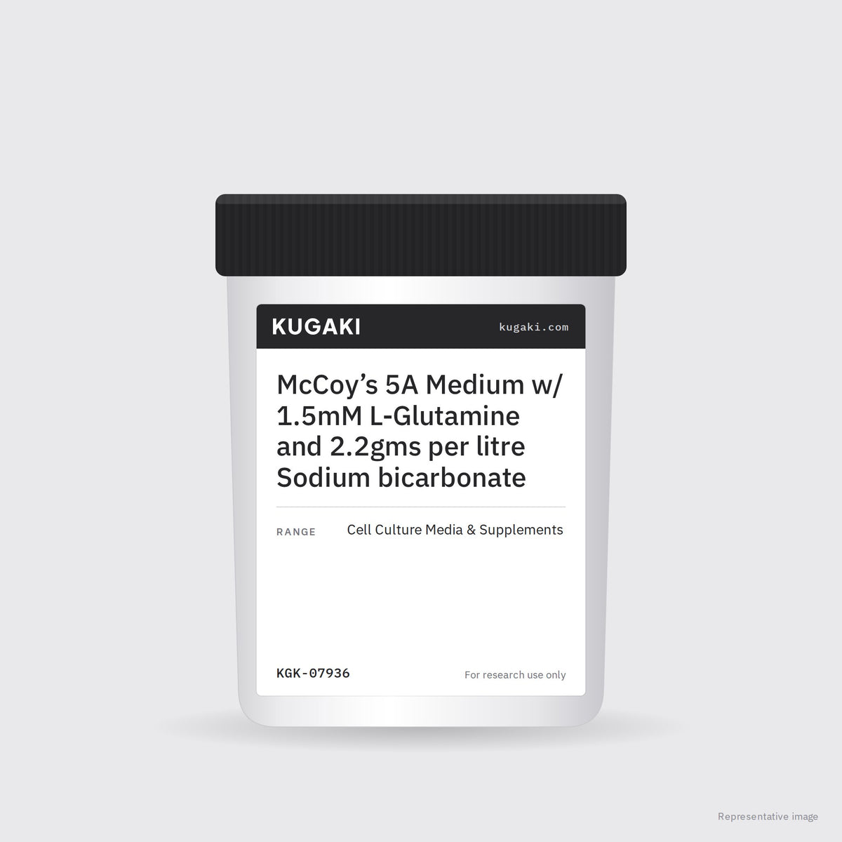 McCoy’s 5A Medium w/ 1.5mM L-Glutamine and 2.2gms per litre Sodium bicarbonate – KUGAKI representative pack image