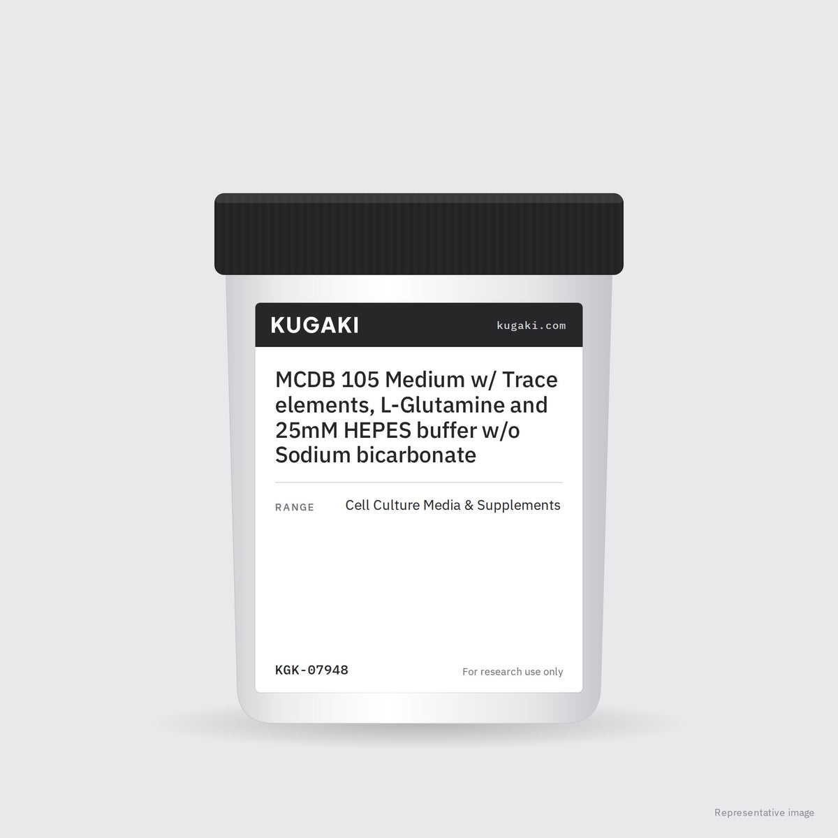 MCDB 105 Medium w/ Trace elements, L-Glutamine and 25mM HEPES buffer w/o Sodium bicarbonate – KUGAKI representative pack image