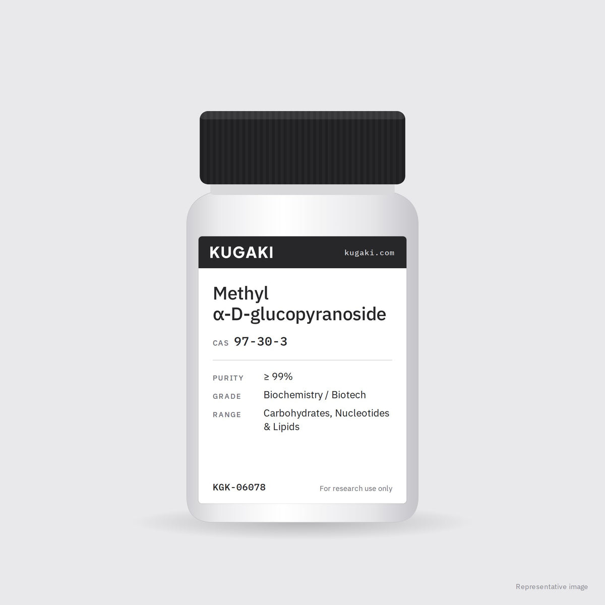 Methyl α-D-glucopyranoside (CAS 97-30-3) – KUGAKI representative pack image