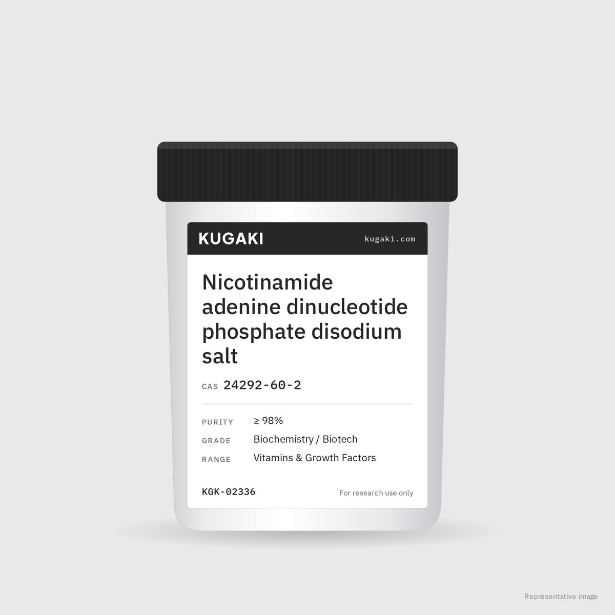 Nicotinamide adenine dinucleotide phosphate disodium salt (CAS 24292-60-2) – KUGAKI representative pack image
