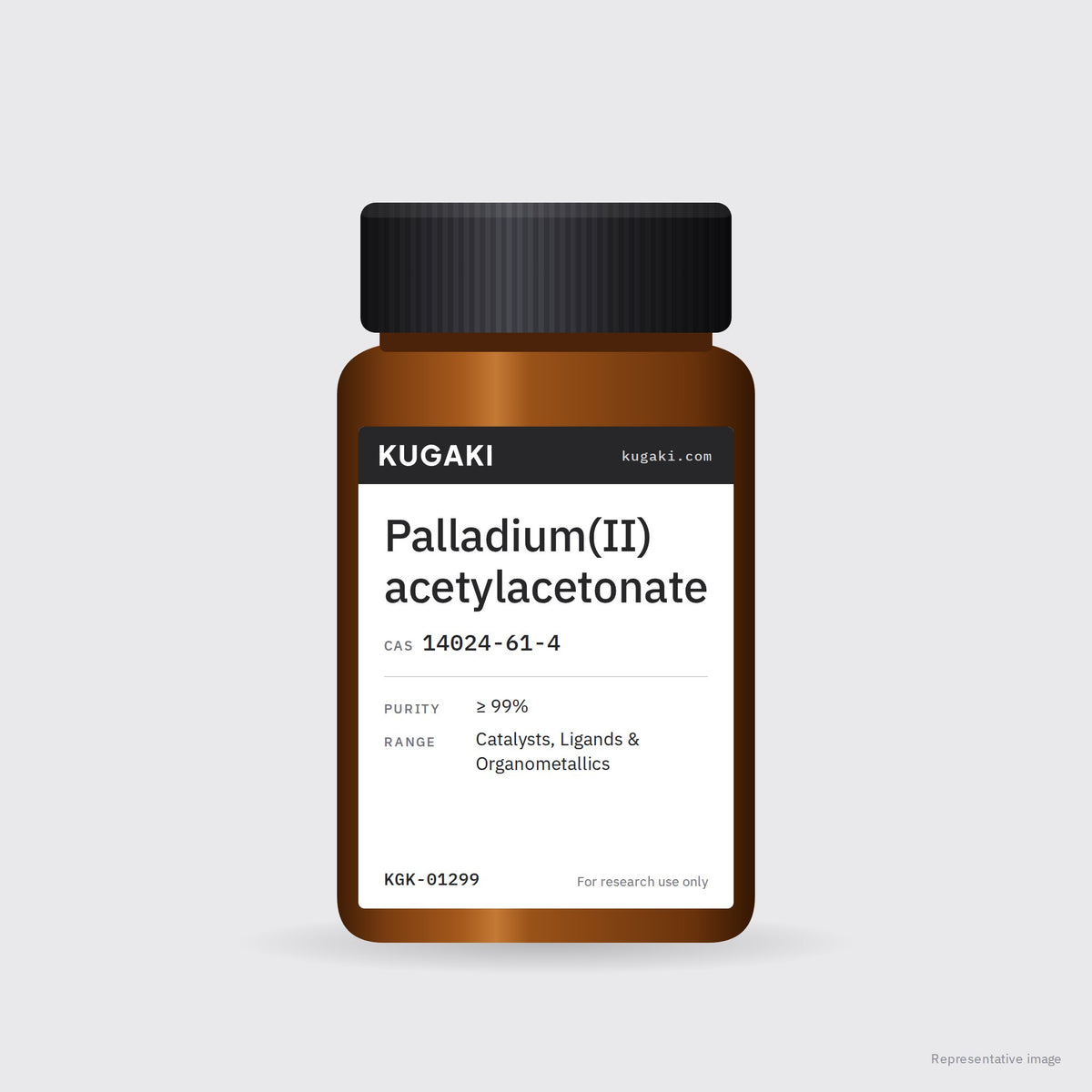 Palladium(II) acetylacetonate (CAS 14024-61-4) – KUGAKI representative pack image