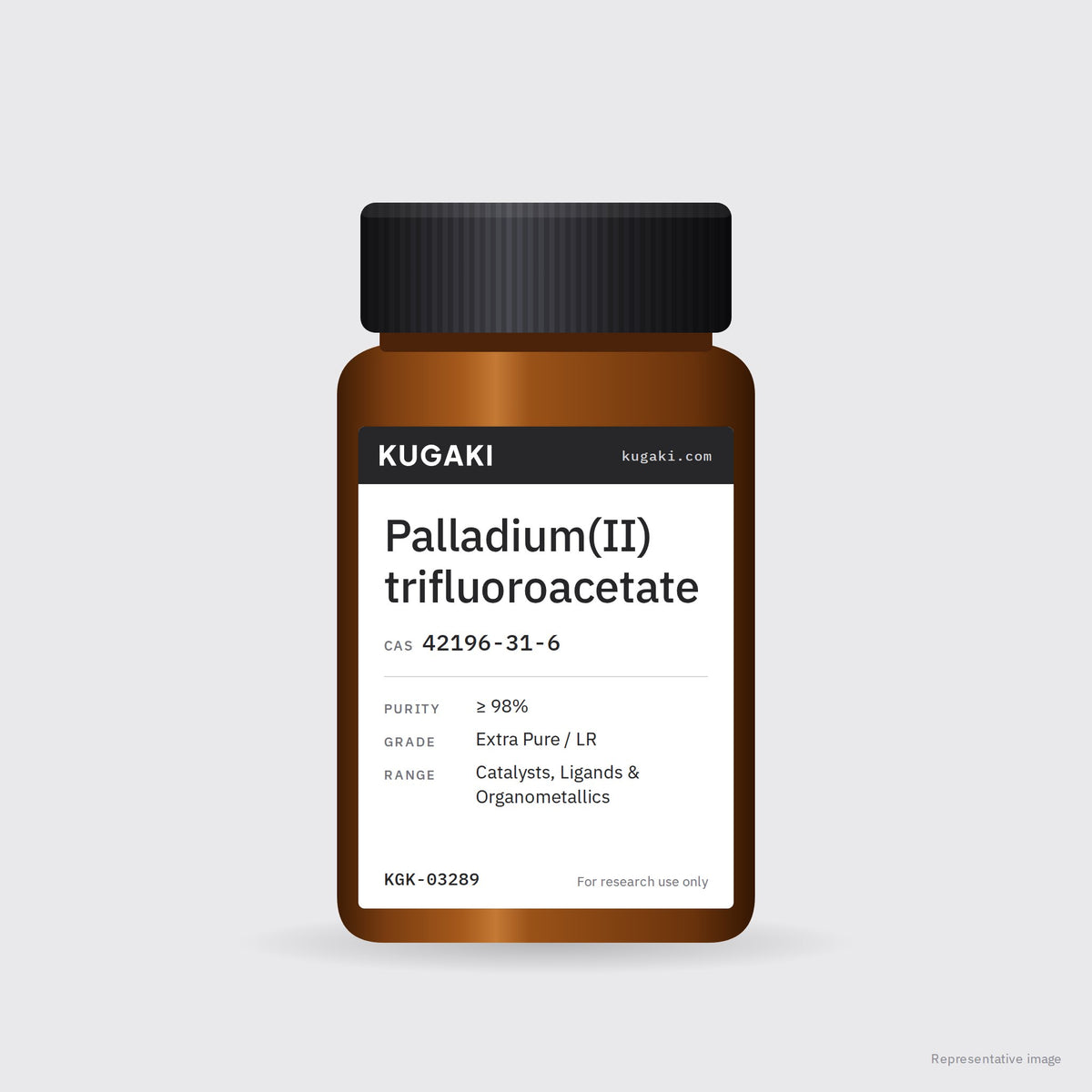 Palladium(II) trifluoroacetate (CAS 42196-31-6) – KUGAKI representative pack image