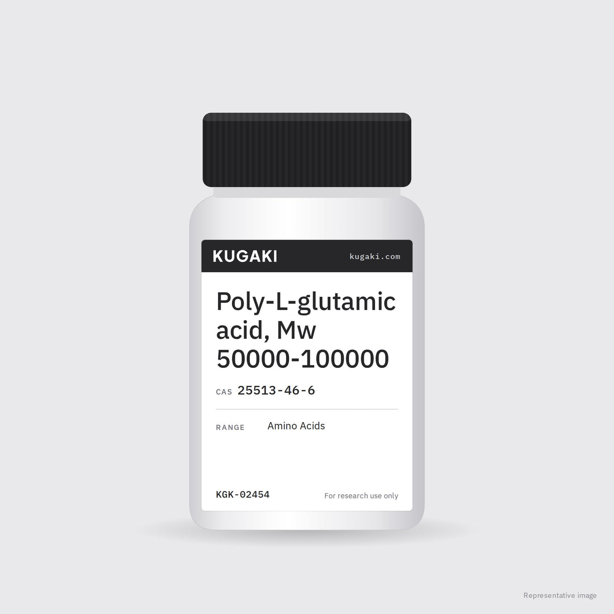 Poly-L-glutamic acid, Mw 50000-100000 (CAS 25513-46-6) – KUGAKI representative pack image