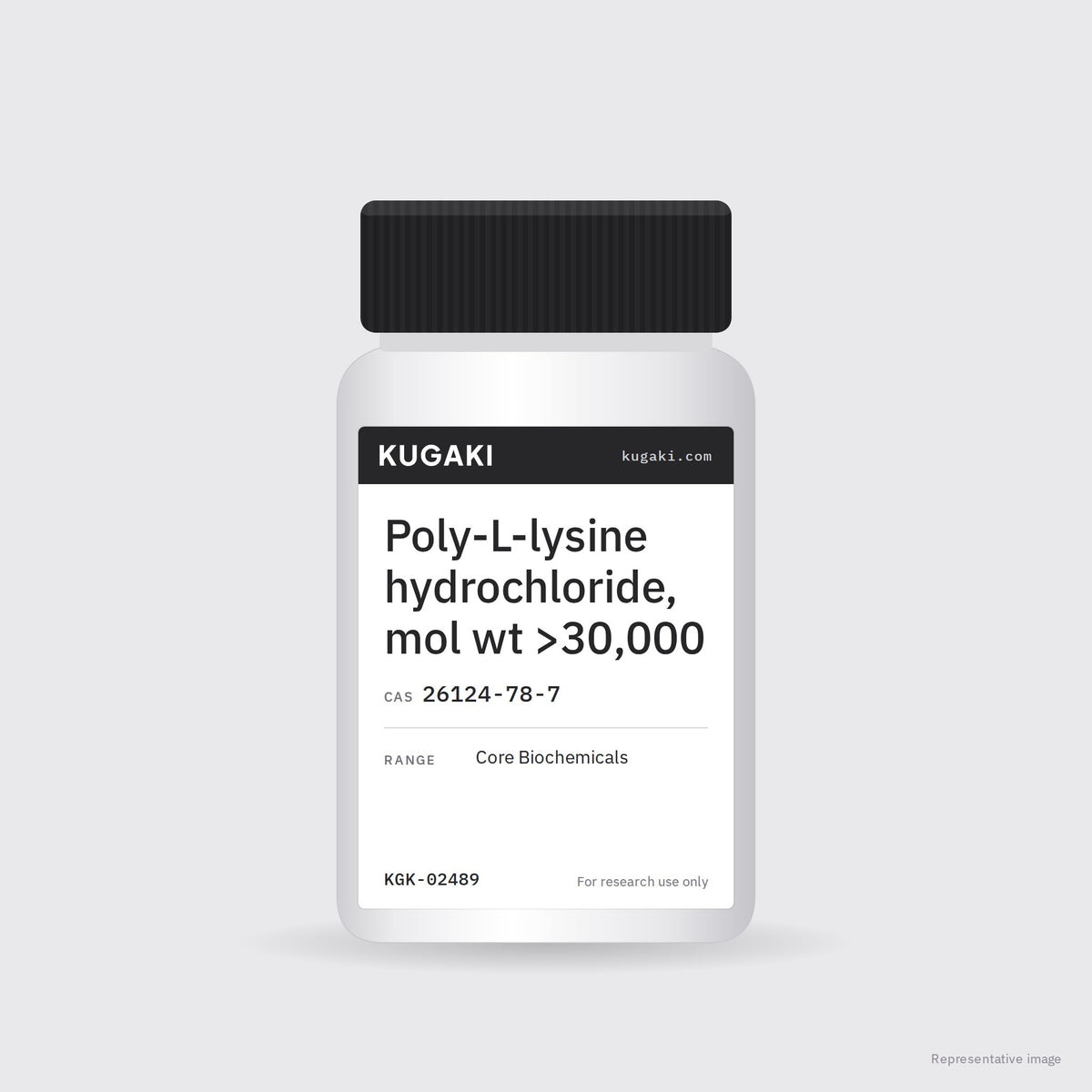 Poly-L-lysine hydrochloride, mol wt >30,000 (CAS 26124-78-7) – KUGAKI representative pack image