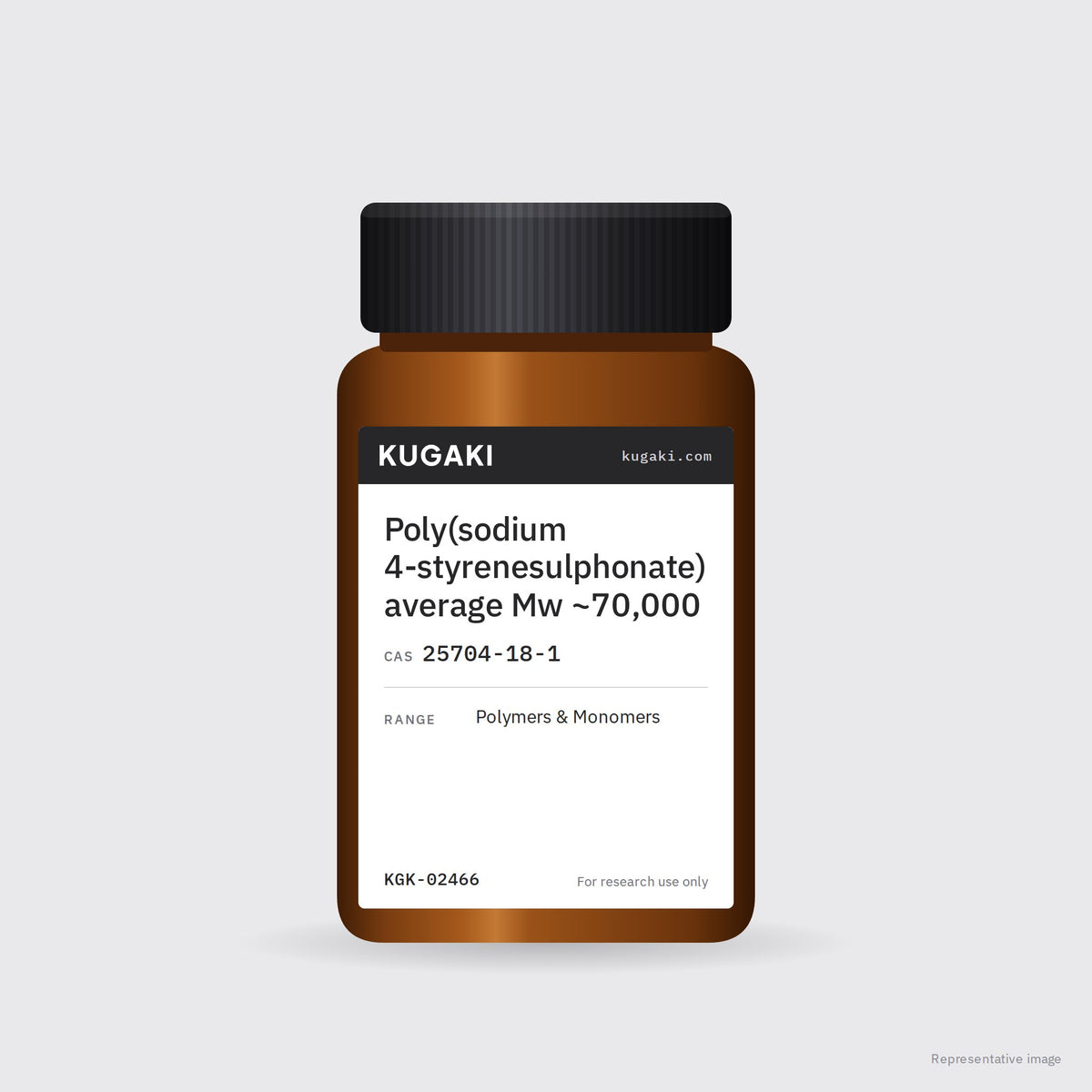 Poly(sodium 4-styrenesulphonate) average Mw ~70,000 (CAS 25704-18-1) – KUGAKI representative pack image