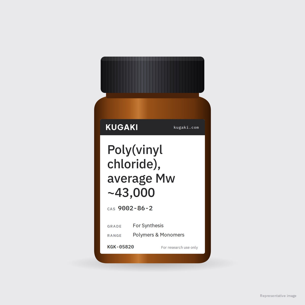 Poly(vinyl chloride), average Mw ~43,000 (CAS 9002-86-2) – KUGAKI representative pack image