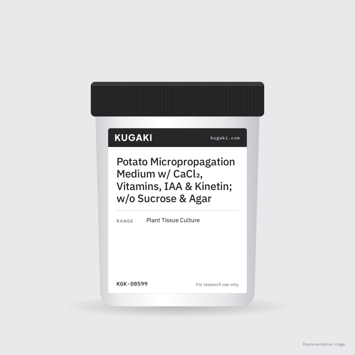 Potato Micropropagation Medium w/ CaCl₂, Vitamins, IAA & Kinetin; w/o Sucrose & Agar – KUGAKI representative pack image