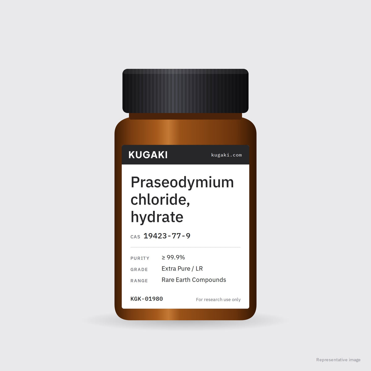 Praseodymium chloride, hydrate (CAS 19423-77-9) – KUGAKI representative pack image