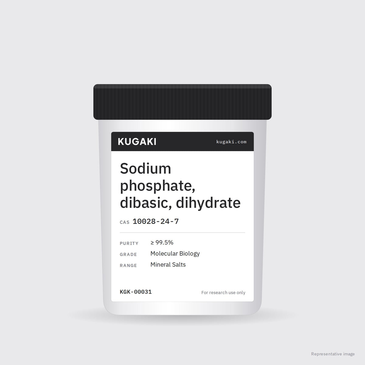 Sodium phosphate, dibasic, dihydrate (CAS 10028-24-7) – KUGAKI representative pack image