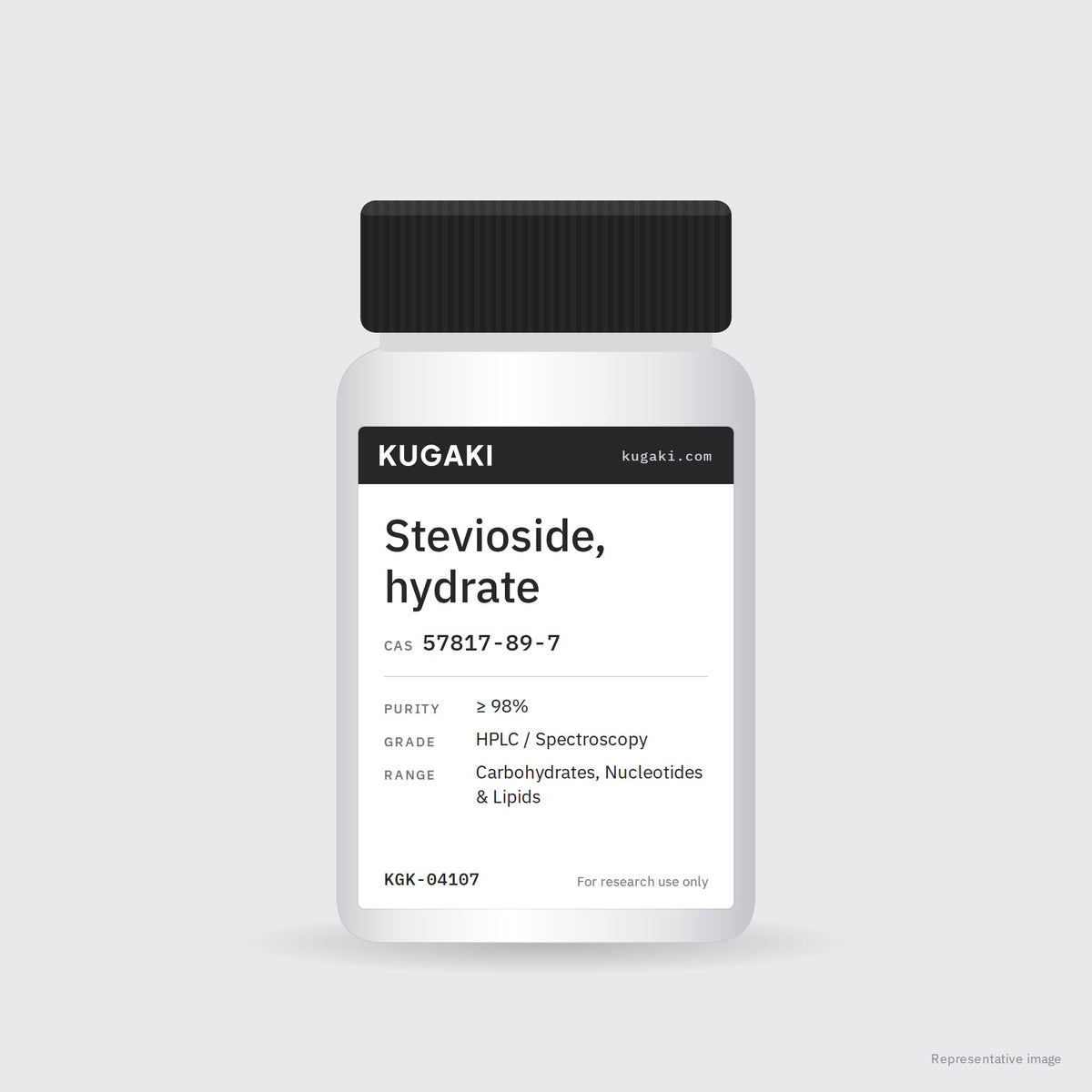 Stevioside, hydrate (CAS 57817-89-7) – KUGAKI representative pack image
