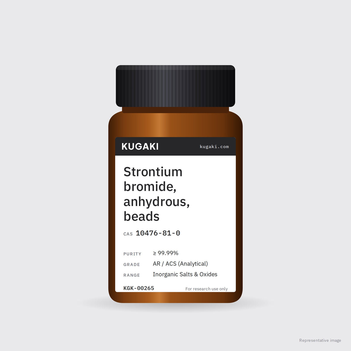 Strontium bromide, anhydrous, beads (CAS 10476-81-0) – KUGAKI representative pack image