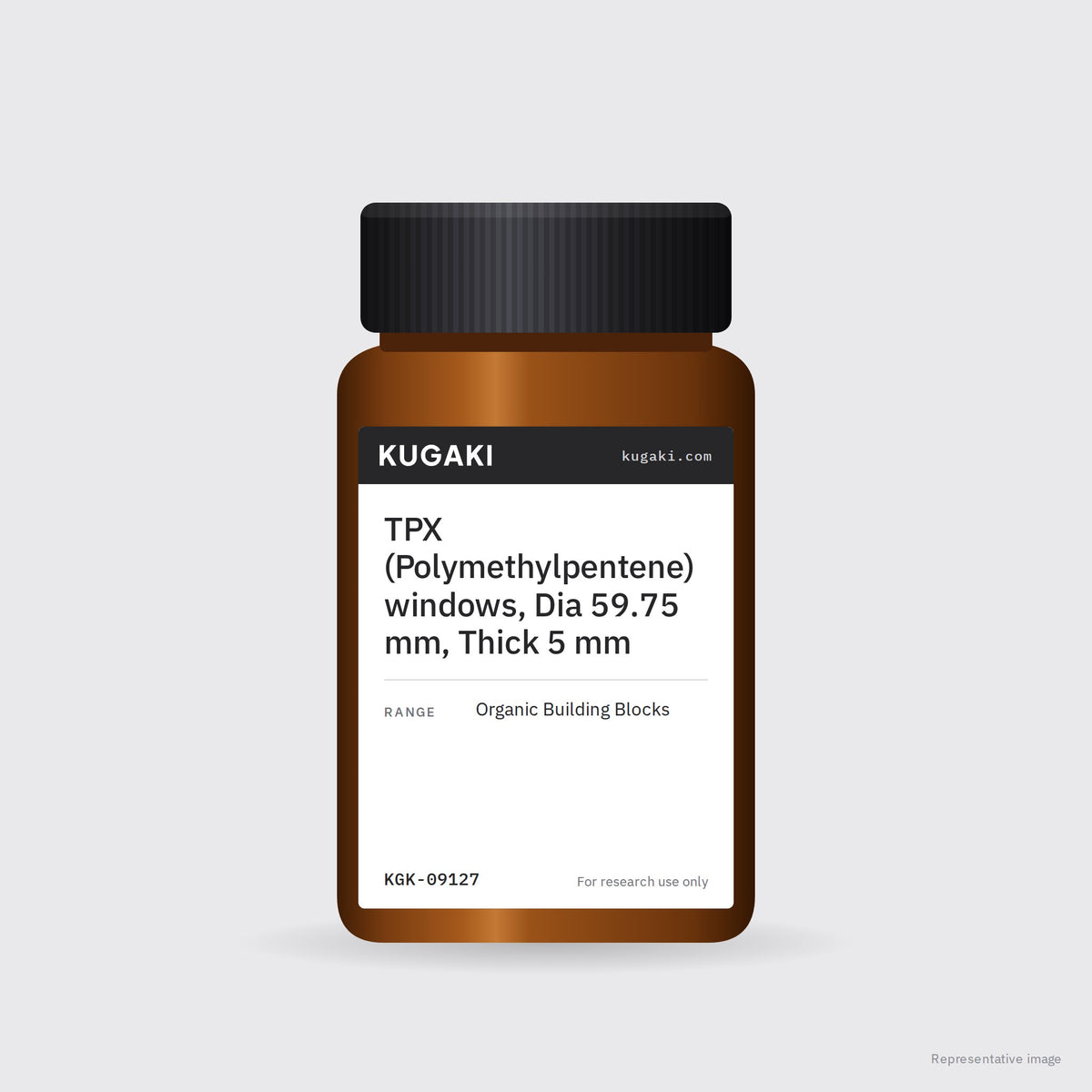 TPX (Polymethylpentene) windows, Dia 59.75 mm, Thick 5 mm – KUGAKI representative pack image