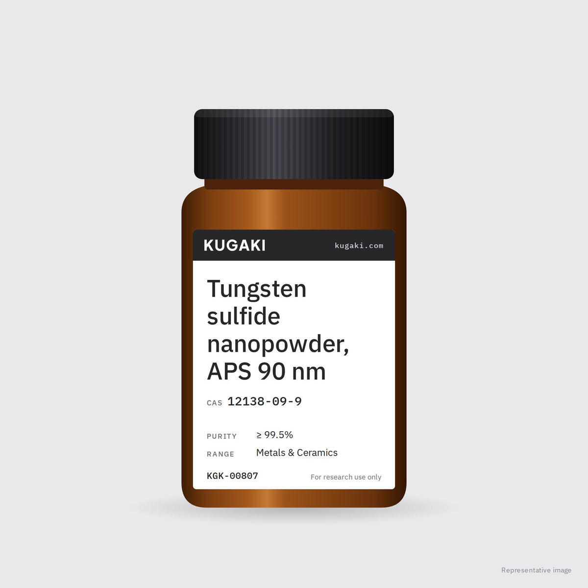 Tungsten sulfide nanopowder, APS 90 nm (CAS 12138-09-9) – KUGAKI representative pack image
