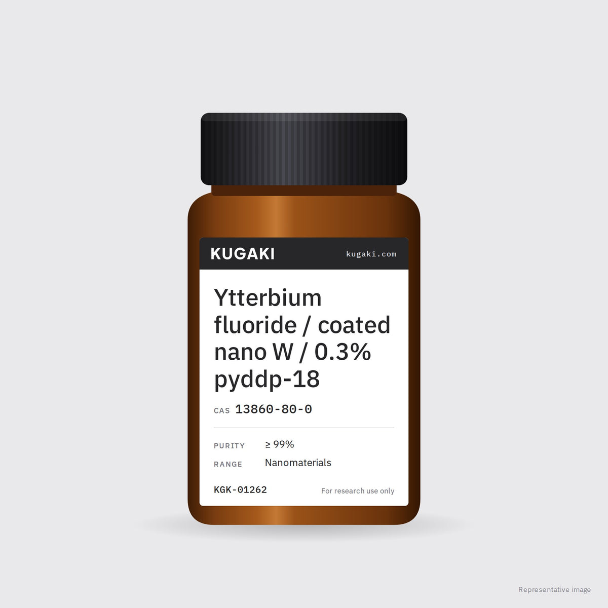 Ytterbium fluoride / coated nano W / 0.3% pyddp-18 (CAS 13860-80-0) – KUGAKI representative pack image