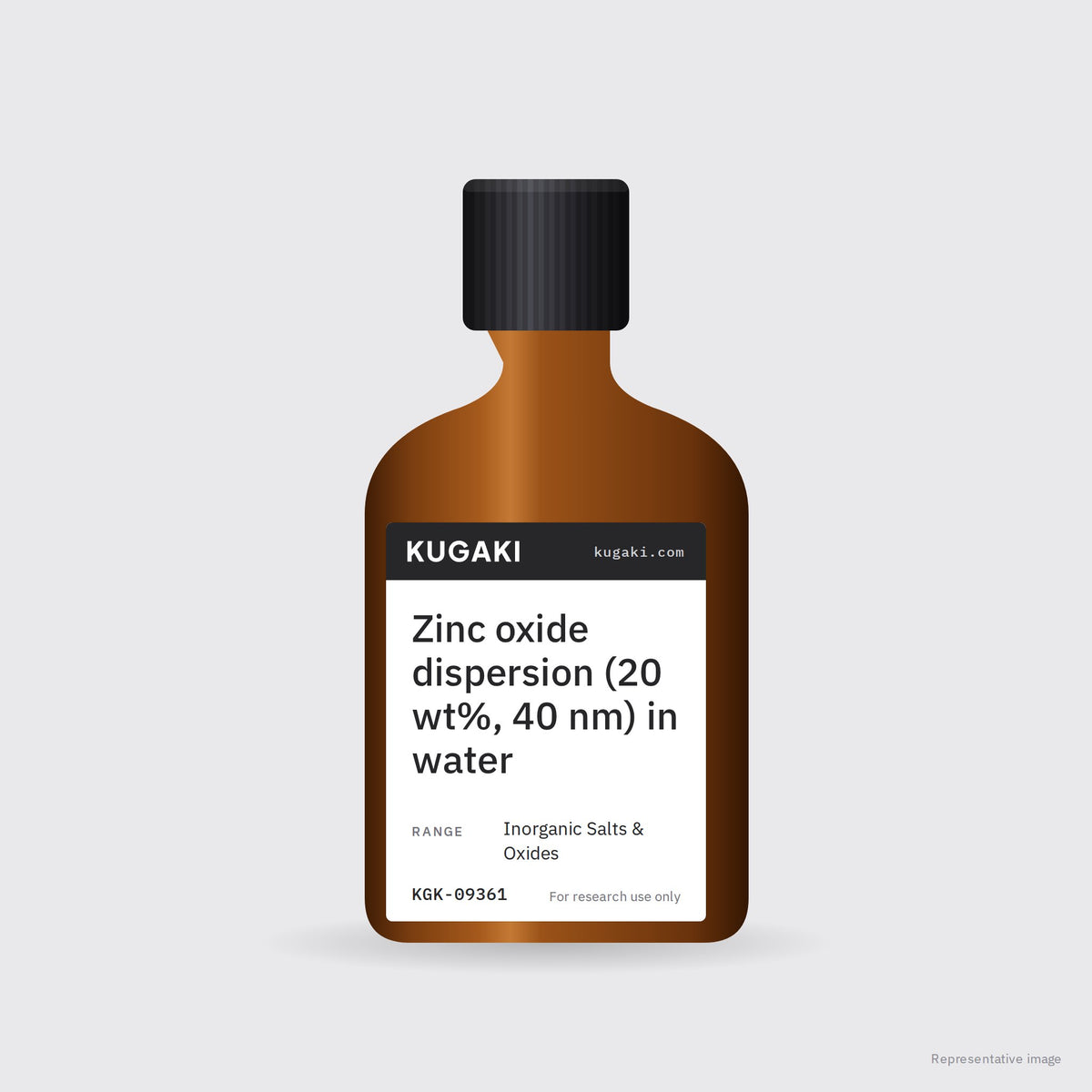 Zinc oxide dispersion (20 wt%, 40 nm) in water – KUGAKI representative pack image