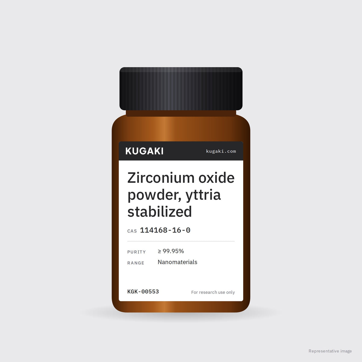 Zirconium oxide powder, yttria stabilized (CAS 114168-16-0) – KUGAKI representative pack image